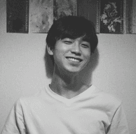 The photo of Sotaro Yokoi. He is smiling at the camera. After you hover, you can see his illustration.